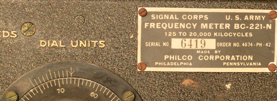 BC-221 SN 6149 Order no. 4674 PH 42