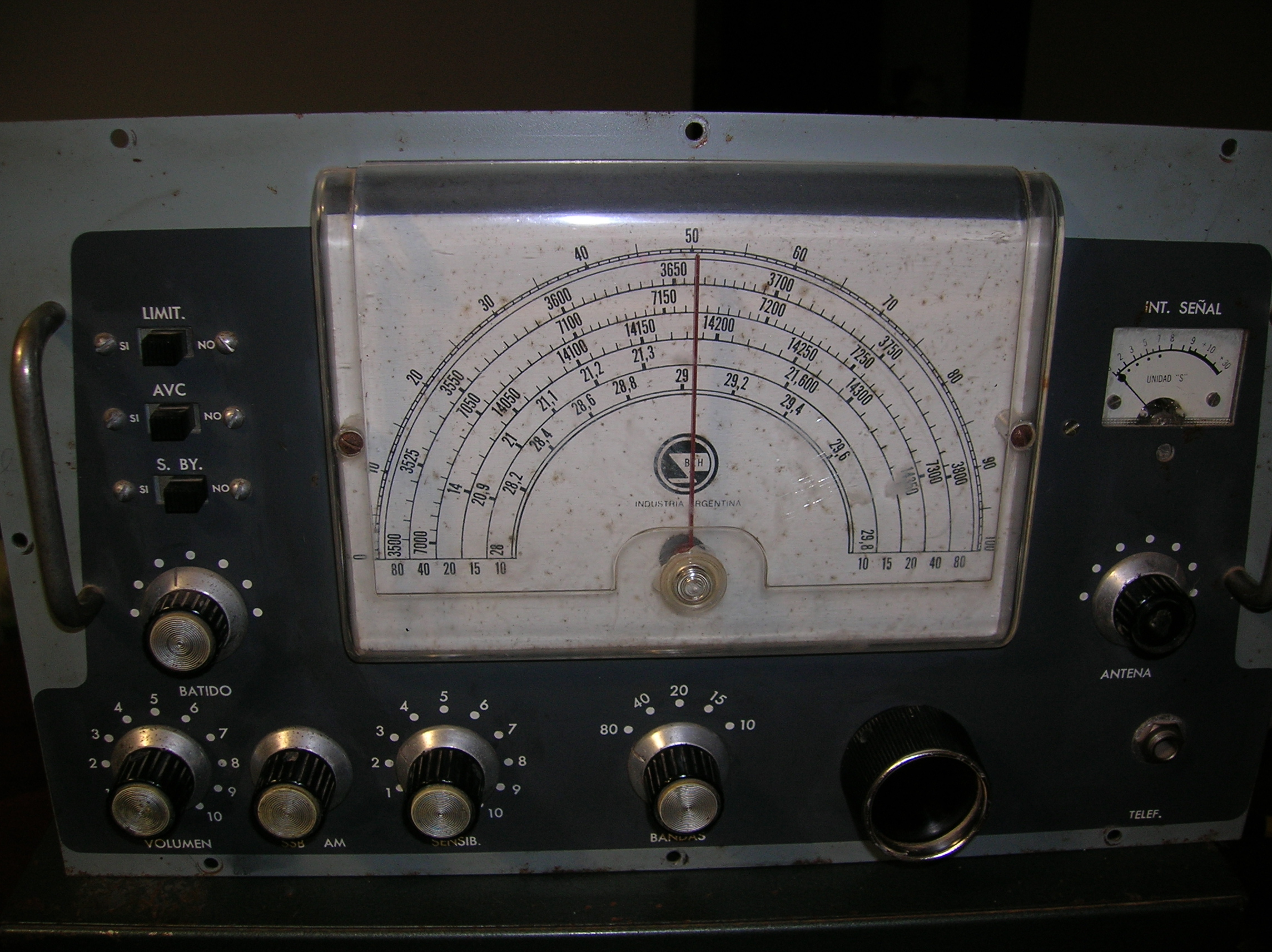 rx frente Frente del receptor.